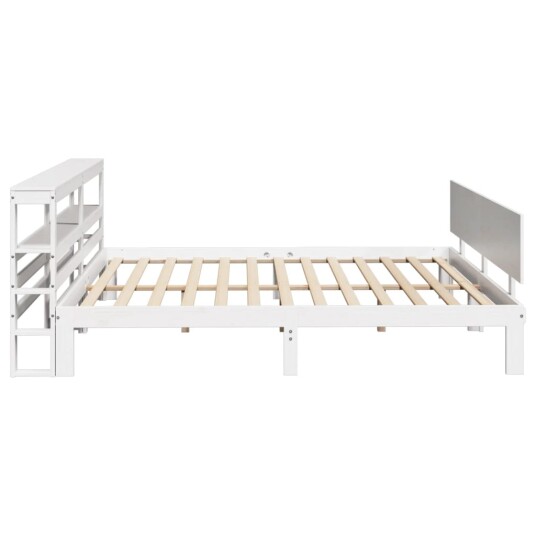 Sengeramme med hodegavl hvit 180x200 cm heltre furu 3306093 Sengeramme med hodegavl hvit 180x200 cm heltre furu 3306093