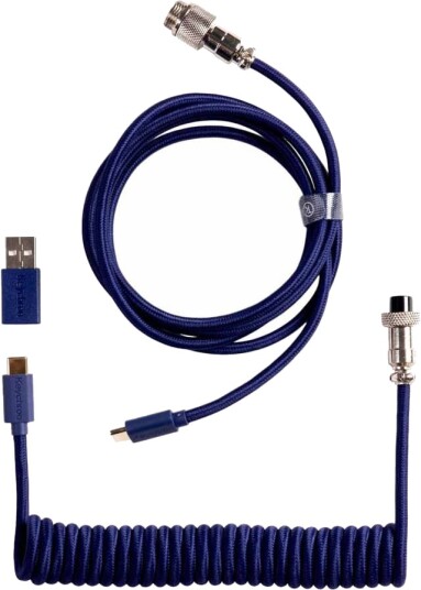 Keychron Coiled Aviator Straight 8K USB kabel blå