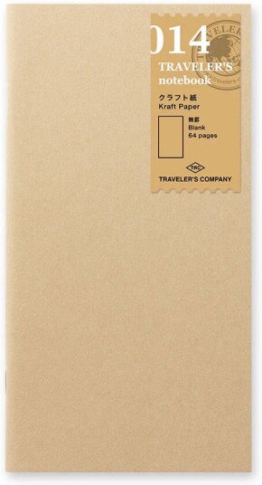 Traveler'S Company 014. Kraft Paper Notebook Refill