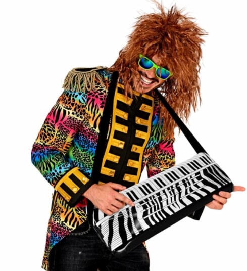 Sebramønstret Oppblåsbart Keyboard Piano 57 cm Sebramønstret Oppblåsbart Keyboard Piano 57 cm