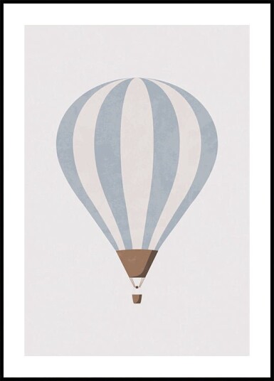 Blue Hot Air Balloon Plakat Plakat / 100x150cm