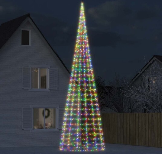 vidaXL LED juletre 3000 LEDs Fargerike 800 cm