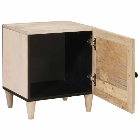  Nattbord 2 pcs Beige 40 x 33 x 46 cm heltre mango