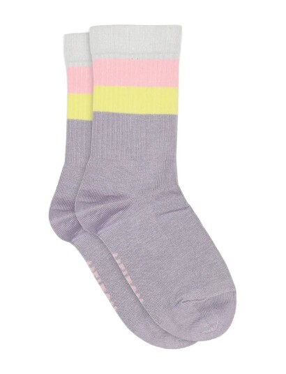 Melton Wide Stripes Socks Purple 23/26 Melton Wide Stripes Socks Purple 23/26