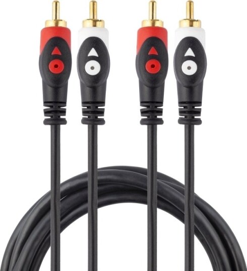 Libox Rca Cinch X2 Til Rca Cinch X2 Kabel 3 M Svart Lb0020