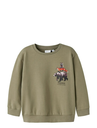 Name It Nmmolin Ls Nreg Sweat Bru Box Khaki green 104 Name It Nmmolin Ls Nreg Sweat Bru Box Khaki green 104