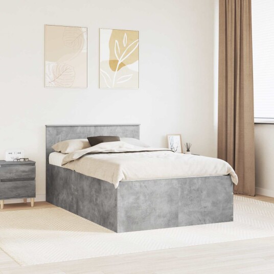 Sengestamme Betonggrå 120 x 190 cm Konstruert tre Sengestamme Betonggrå 120 x 190 cm Konstruert tre