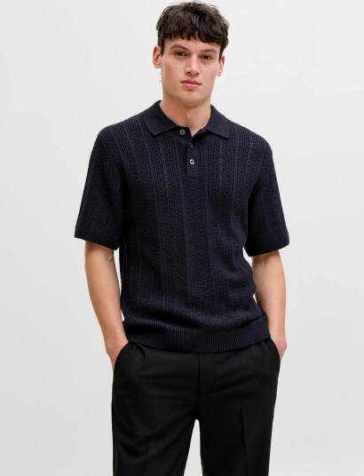 Jack & Jones Jprblawinston Knit Polo Ss Sn Navy M