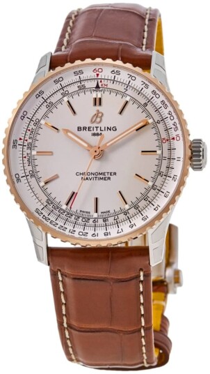Breitling Herreklokke U17329F41G1P1 Navitimer Automatic 41 Beige/Lær