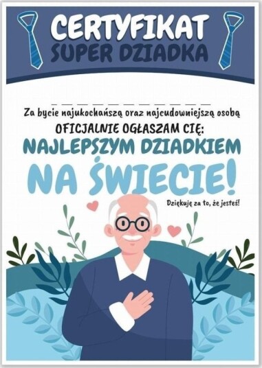 Learnhow A4 Sertifikat Superbestefarsdag 5 Stk