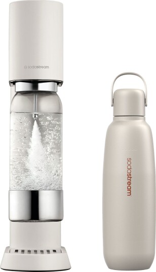 Sodastream Ensō kullsyremaskin + flaske, matt sand