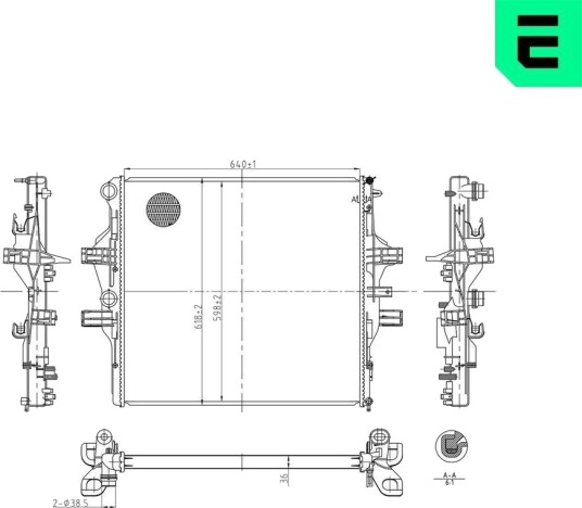 ERA 673076 Radiator motorkjøling