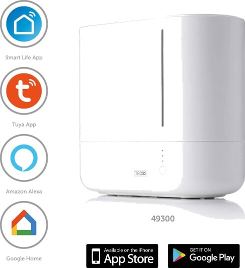 Smart luftfukter 4,5 l tank kompatibel med Alexa og Google Smart luftfukter 4,5 l tank kompatibel med Alexa og Google