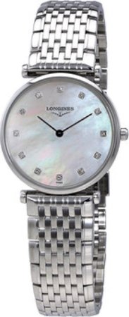 Longines Dameklokke L4.512.4.87.6 Grande Classique Hvit/Stål Ø29 mm