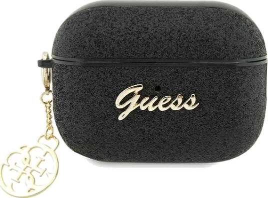 Guess Guap2glgshk Airpods Pro 2-Hette - Svart/Svart Glitter Flake Charm
