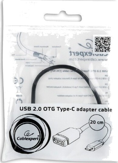 Cablexpert Usb Adapter Usb C Hann Til Usb Hunn Usb 2.0 Otg 20 Cm