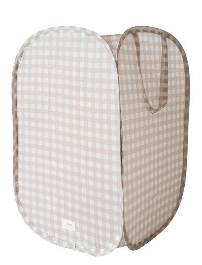 3 Sprouts Pop Up Skittentøyskurv Gingham Beige Beige One Size