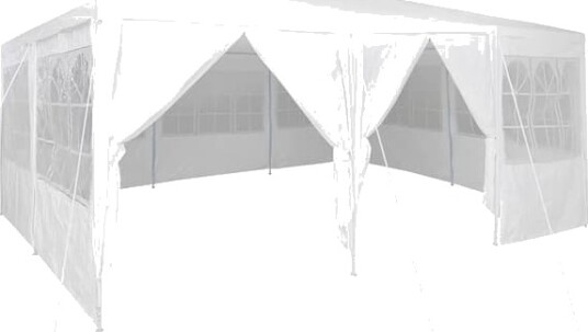 vidaXL Partytelt Hvit 600 x 400 x 266 cm Polyethylen