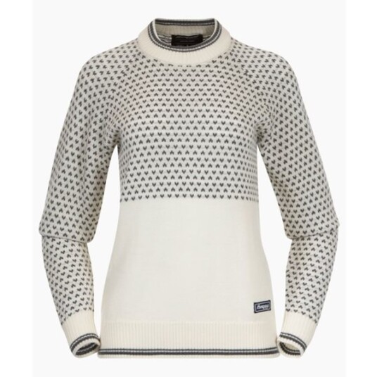 Bergans Alvdal Wool Jumper Women Vanilla White/Solid Dark Grey XL