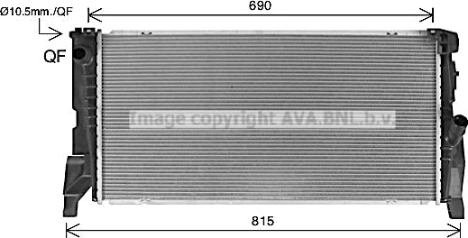 PRASCO BW2588 Radiator motorkjøling PRASCO BW2588 Radiator motorkjøling