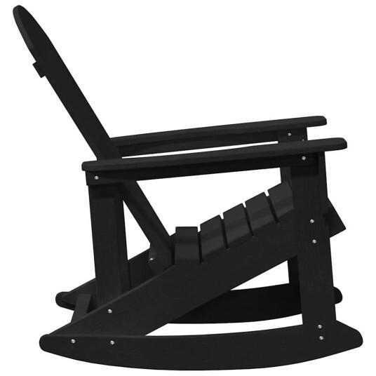 Adirondack Gyngestol Svart 73,5x92x90 cm HDPE