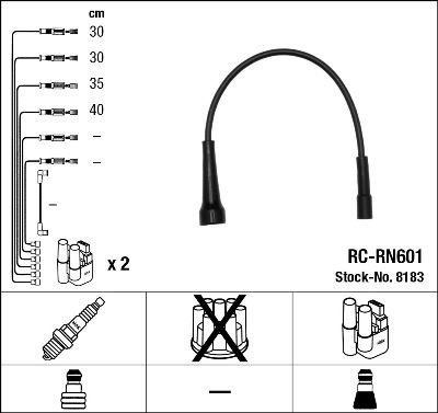 Tennplugg kabelsett NGK 8183