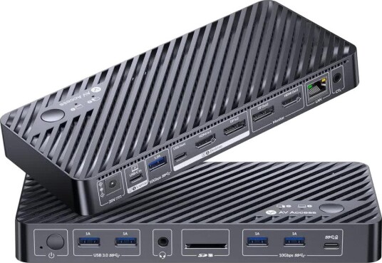 AV Access iDock B10 Dockingstasjon USB-C KVM-switch 2 til 2 8K@60Hz 100W lading USB 3.2 AV Access iDock B10 Dockingstasjon USB-C KVM-switch 2 til 2 8K@60Hz 100W lading USB 3.2