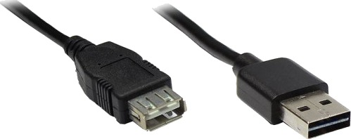 Alcasa Usb A Usb A 3M M/M 3 M Usb A Usb A Usb 2.0 Hankjønn/Hunkjønn Sort