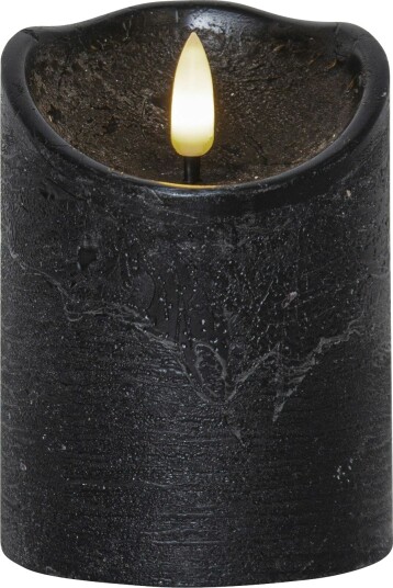 Flamme Rustic LED Kubbelys Svart 10 cm
