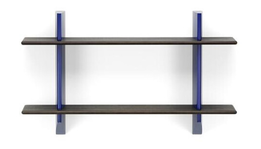 Vitra Rayonnage Veggmaleri Bokhylle Prouvé Bleu Marcoule/Mørk Eik