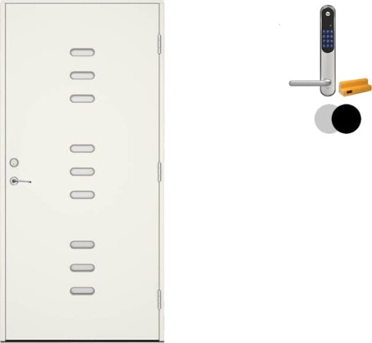 Ytterdør Swedoor Advance-Line Statement Glint med Yale Doorman Classic Home Ytterdør Swedoor Advance-Line Statement Glint med Yale Doorman Classic Home