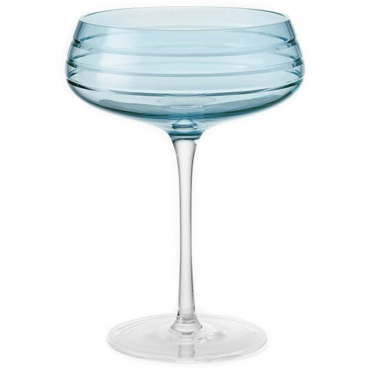 Louise Roe Triple Cut Champagneglass Blå