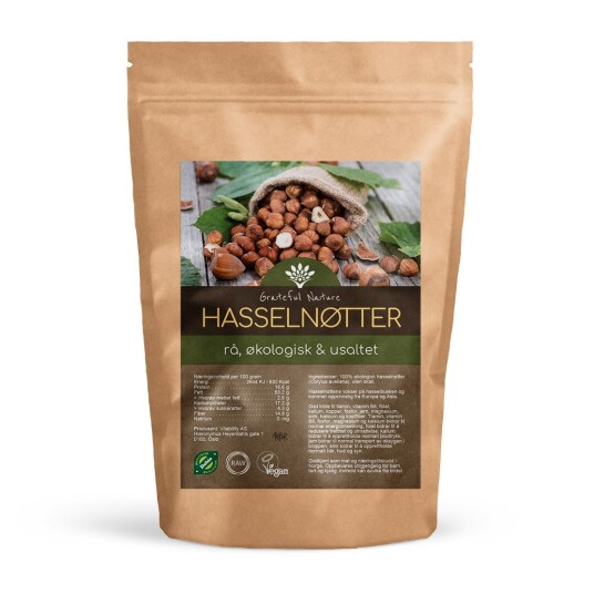 Grateful Nature Hasselnøtter Økologiske 500 g