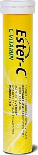 Ester C vitamin C 200mg 20 brusetabletter Ester C vitamin C 200mg 20 brusetabletter