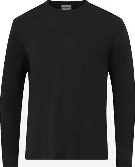 Calvin Klein Genser Ls Supima Interlock Solid Crewne Svart