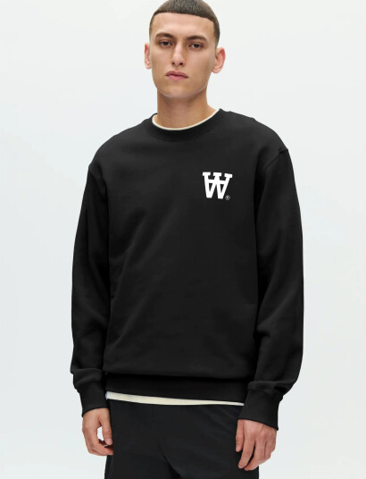 WOOD WOOD Wwnoel Aa Chest Print Sweatshirt Grey S WOOD WOOD Wwnoel Aa Chest Print Sweatshirt Grey S