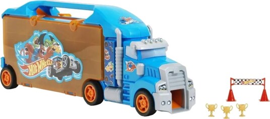Hot Wheels Transportlastebil Med Tilbehør Oppbevaring For 24 Biler