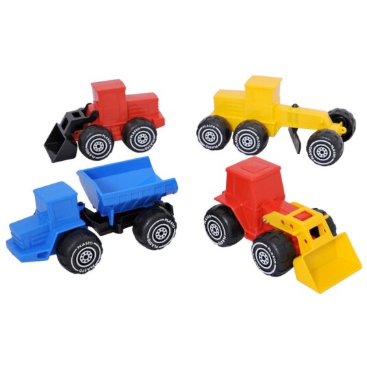 Plasto Anleggsbiler assortert Frontlaster / Dumper / Veiskrape / Traktor