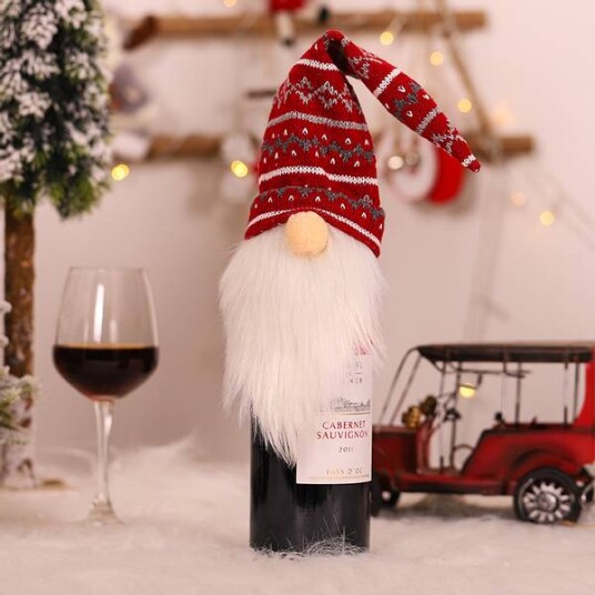 Trekk til flaske flasketrekk nissefar med julelue