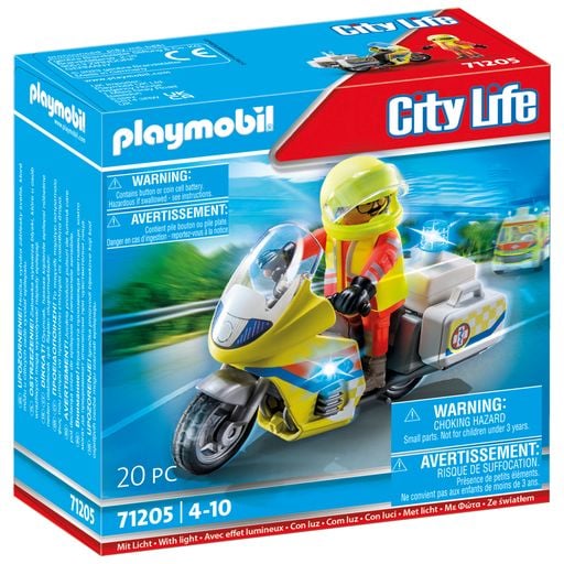 Playmobil City Life - Rescue Motorcycle with Flashing Light