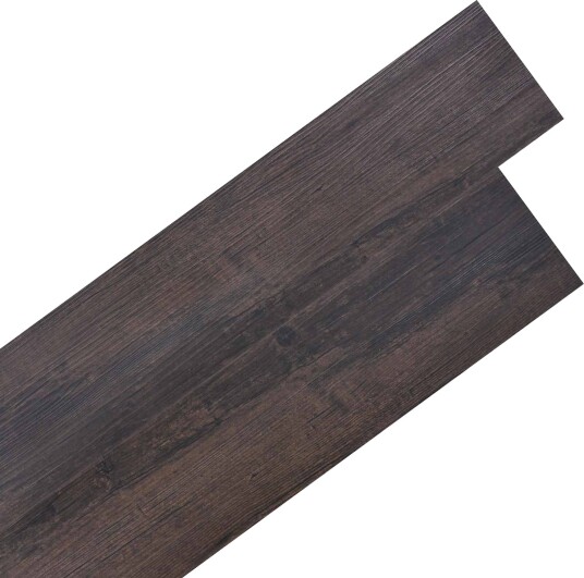 Selvheftende PVC Gulvplanker 30,5 x 61 cm 28 pcs PVC Mørk brun