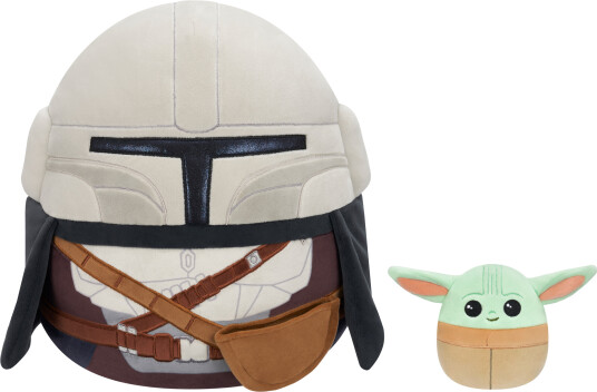 Squishmallows 30 Cm Mandalorian And 9 Cm Grogu