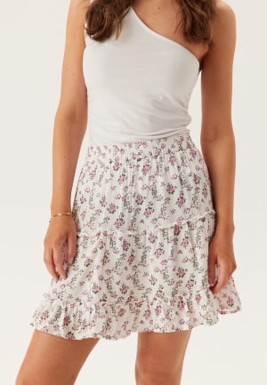 Pieces Pcnya Hw New Skirt Cloud Dancer Aop:romantic Flow L