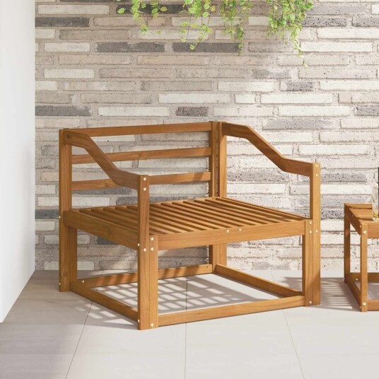 vidaXL Ute Midt Sofa Solid akasietre Naturlig 87 x 83 x 73 cm