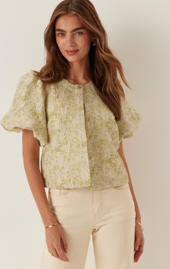 Vila Vikaia O neck 2/4 JACQUARD BOLERO