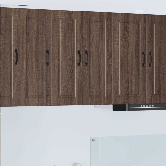 Kjøkkenskap 2 pcs Brun Eik 30 x 31 x 80 cm Konstruert tre