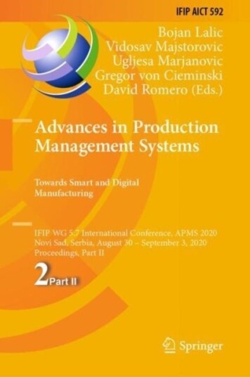 Advances in Production Management Systems. Towards Smart and Digital Manufacturing