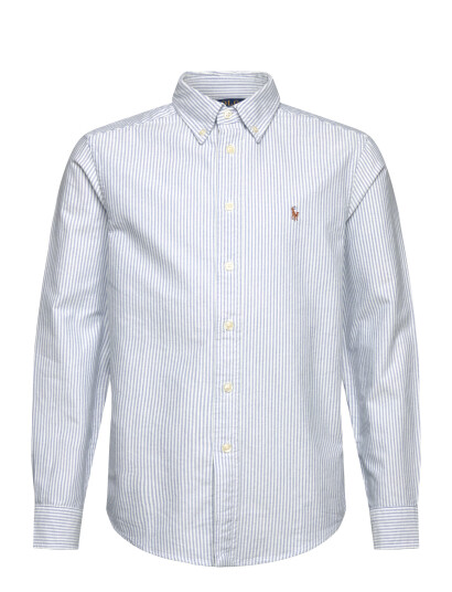 Polo Ralph Lauren Lt Blue Stripe Sport Skjorte S/8 år