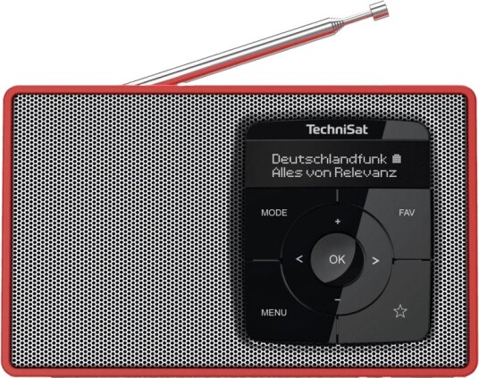 TechniSat DigitRadio 2 DAB+/FM Radio Rød/Sølv