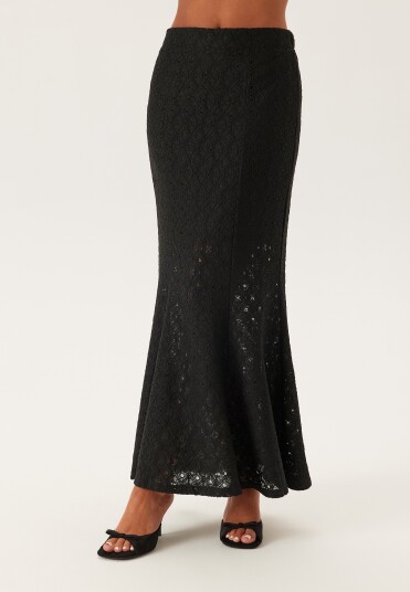 Object Objlaila Mw Lo Long Skirt Div Black XS
